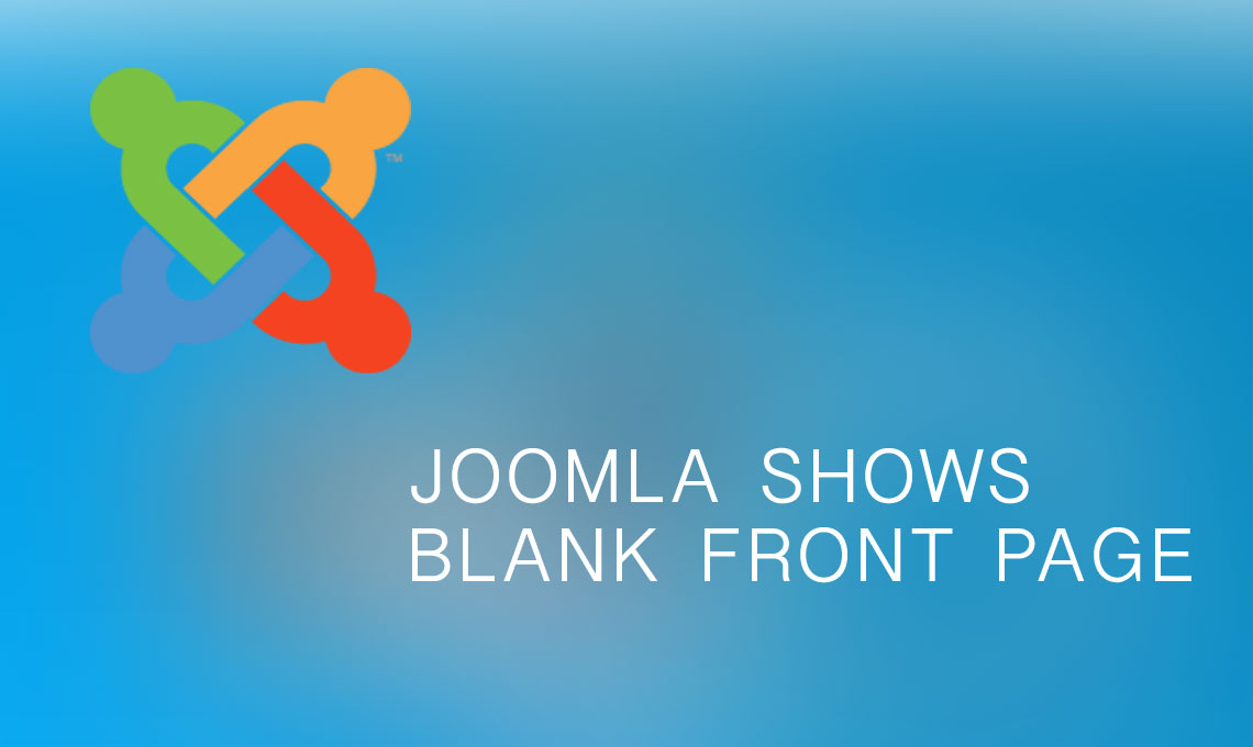Joomla Blank front page