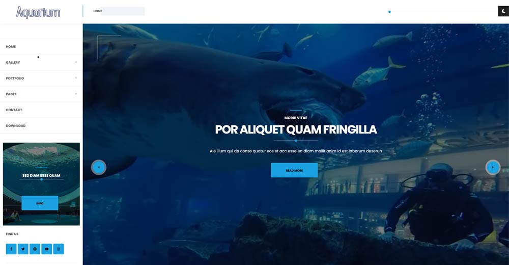 Aquarium Joomla Template