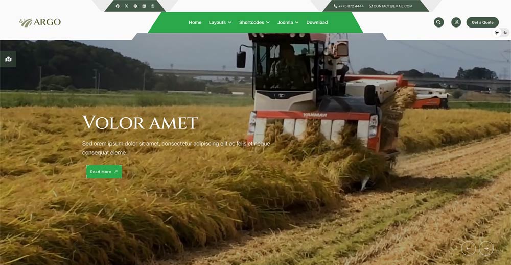 Joomla agriculture template