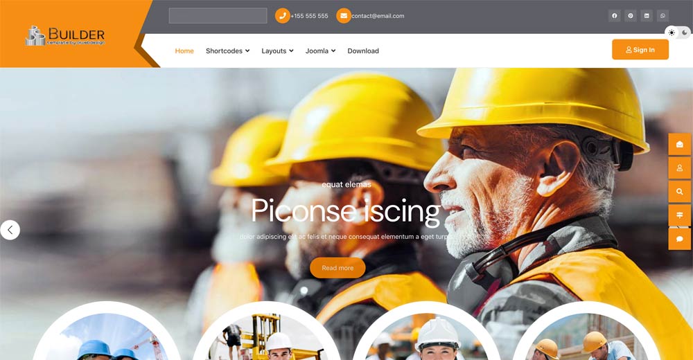 Consrtuctions Joomla template