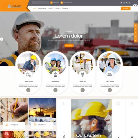 Consrtuctions Joomla template