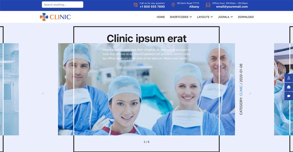 Healthcare Clinic Joomla Template