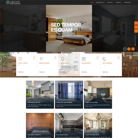 Interior design Joomla template