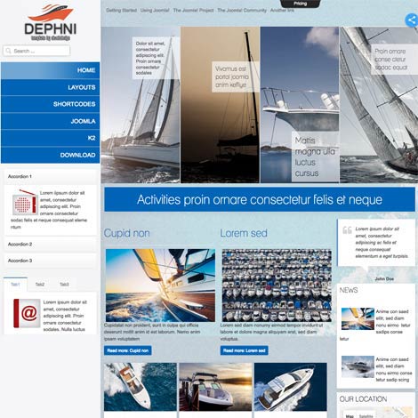 Joomla Yacht Template