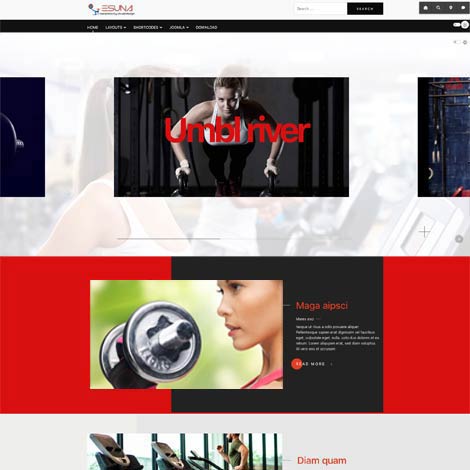 Fitness Joomla template