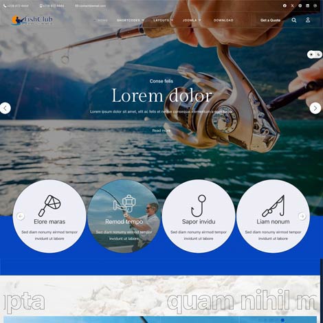 Fishing Joomla template