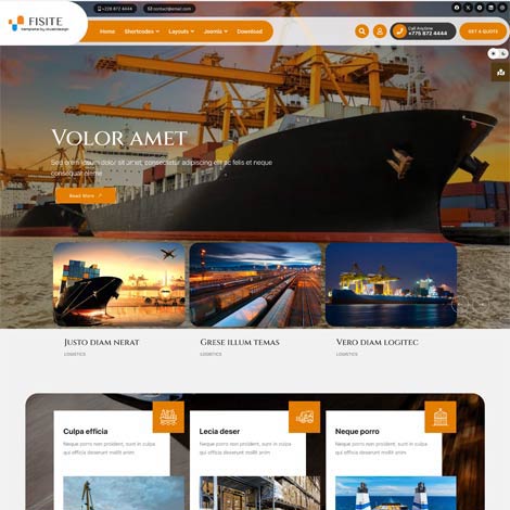 Logistics, Transportation &amp; Trucking Joomla template