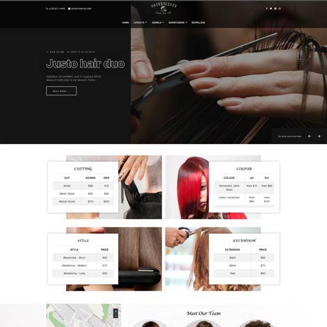 Hairdresser Joomla Template