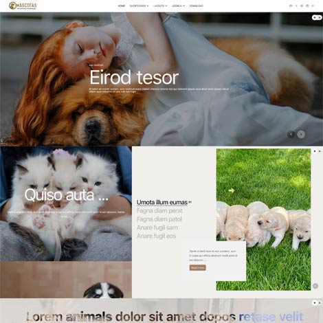 Pets care Joomla Template