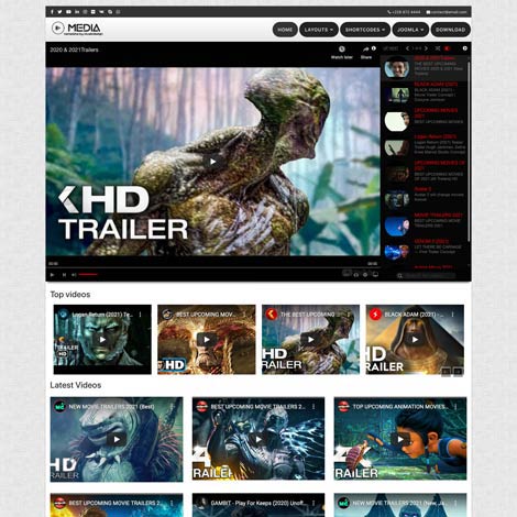 Media player Joomla Template