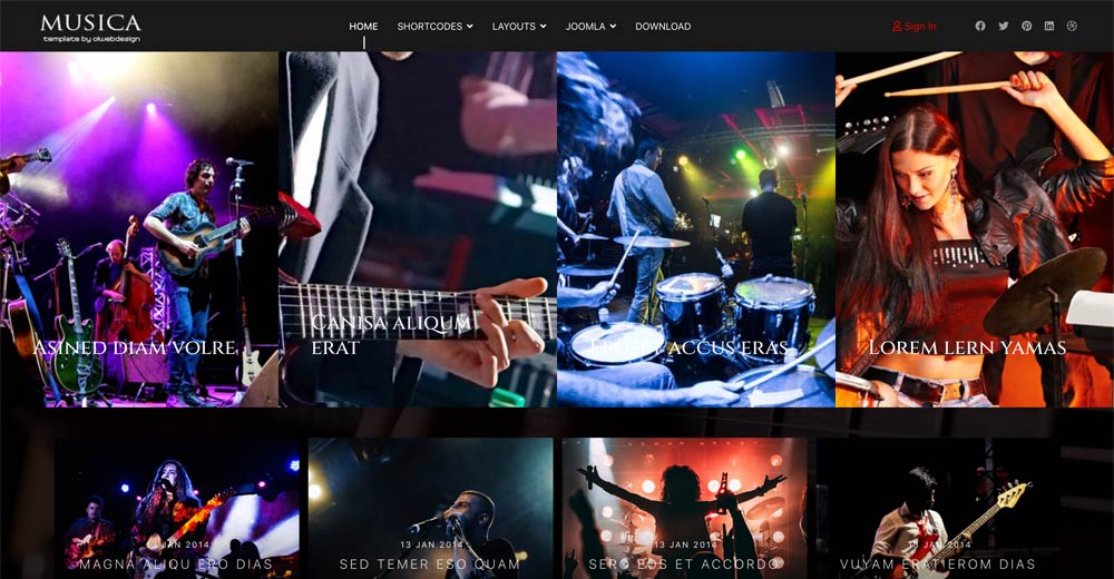 Music Joomla template