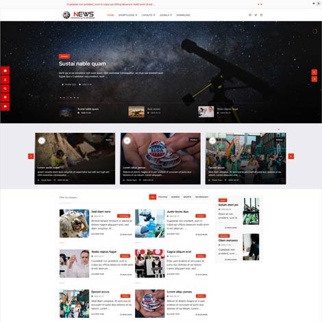 News magazine Joomla template