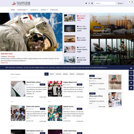 Newspaper News Joomla Template