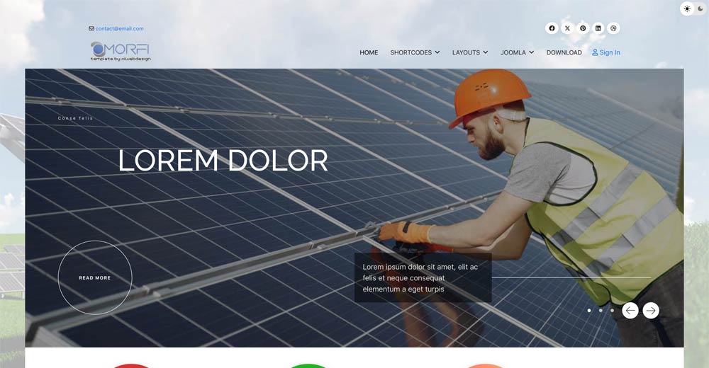 Solar and Renewable Energy Joomla template