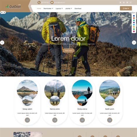 Outdoor activities Joomla template
