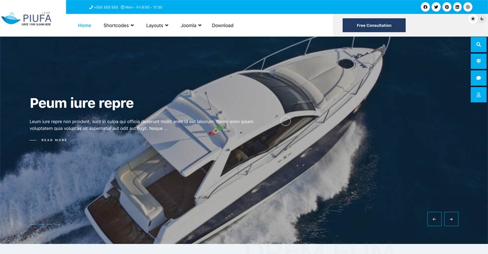 yacht clubs Joomla template