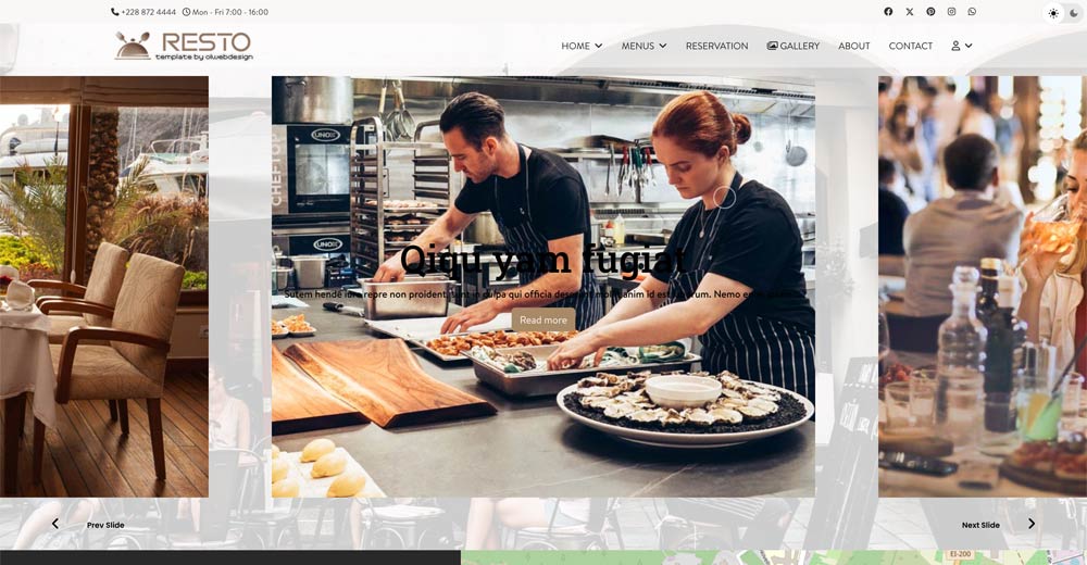 Restaurant Joomla template