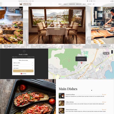 Restaurant Joomla template