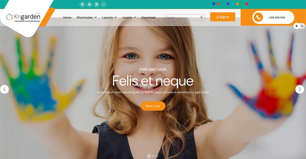 Kindergarten Education Joomla template