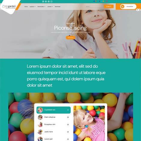 Kindergarten Education Joomla template