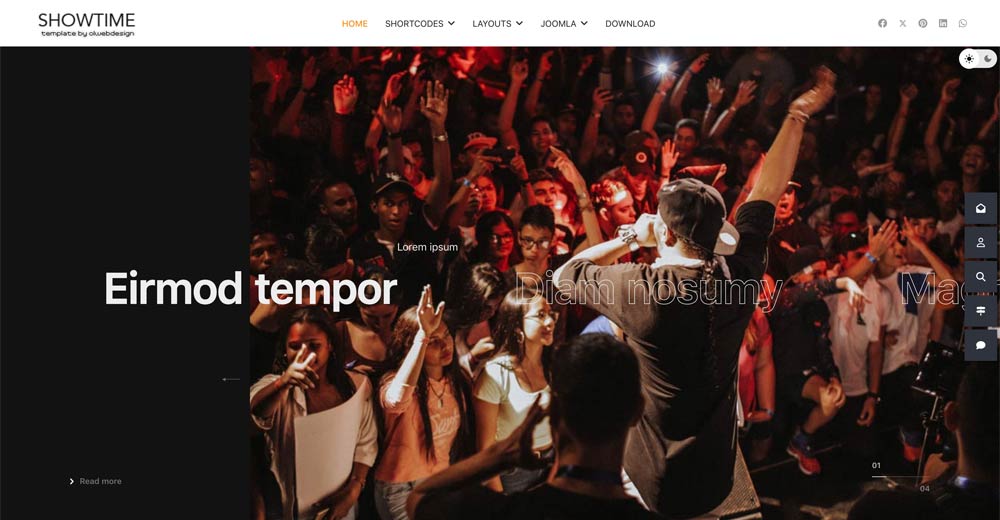 showtime Joomla template