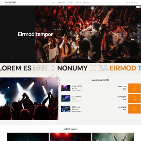 showtime Joomla template
