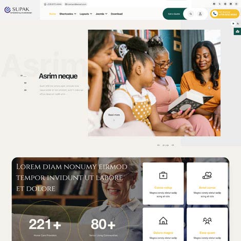 Senior care Joomla template
