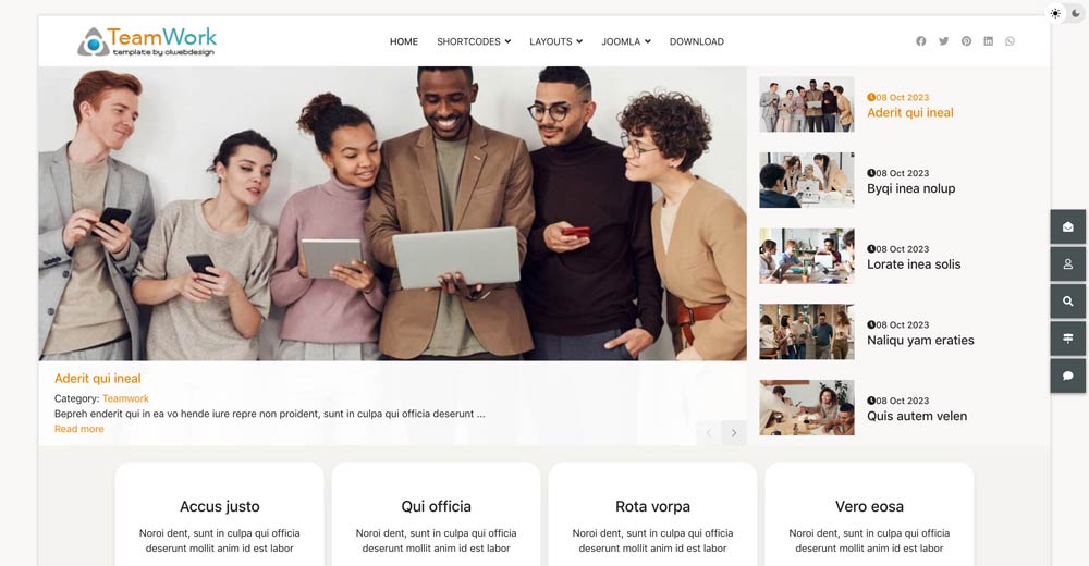 teamwork Joomla template