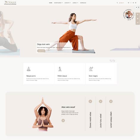 Yoga studio Joomla template